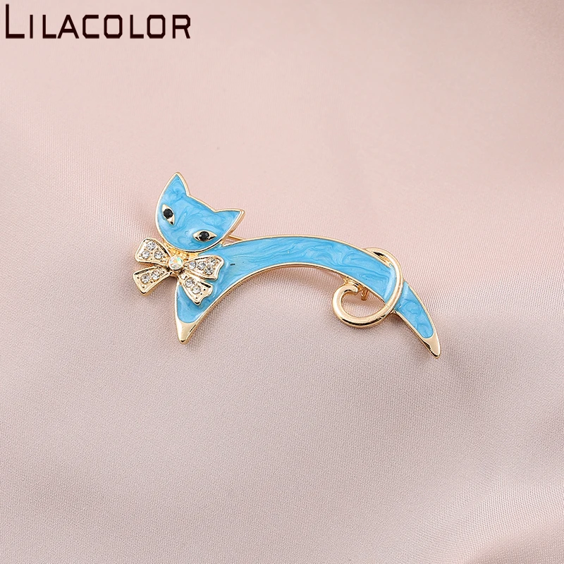Lilacolor с кристаллами и бантом Обувь синим котом художественное творчество Броши