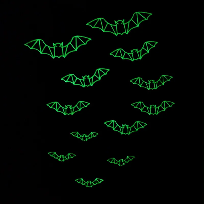 12 шт./компл. Светящиеся в темноте глаза ведьма 3D стены стекло стикер Хэллоуин