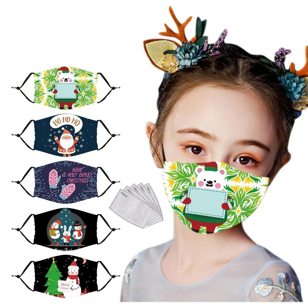 Бесплатная доставка 5 шт. в партии Детские с принтом маски фильтров и