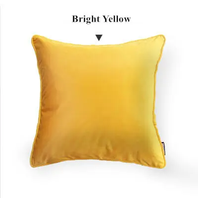 Bright Yellow LeRadore роскошный однотонный велюровый чехол для подушки, Наволочки для подушек, домашний клуб, компания, декоративный текстиль, 50*50 см, 60*60 см, 70*70 см - Цвет: Bright Yellow