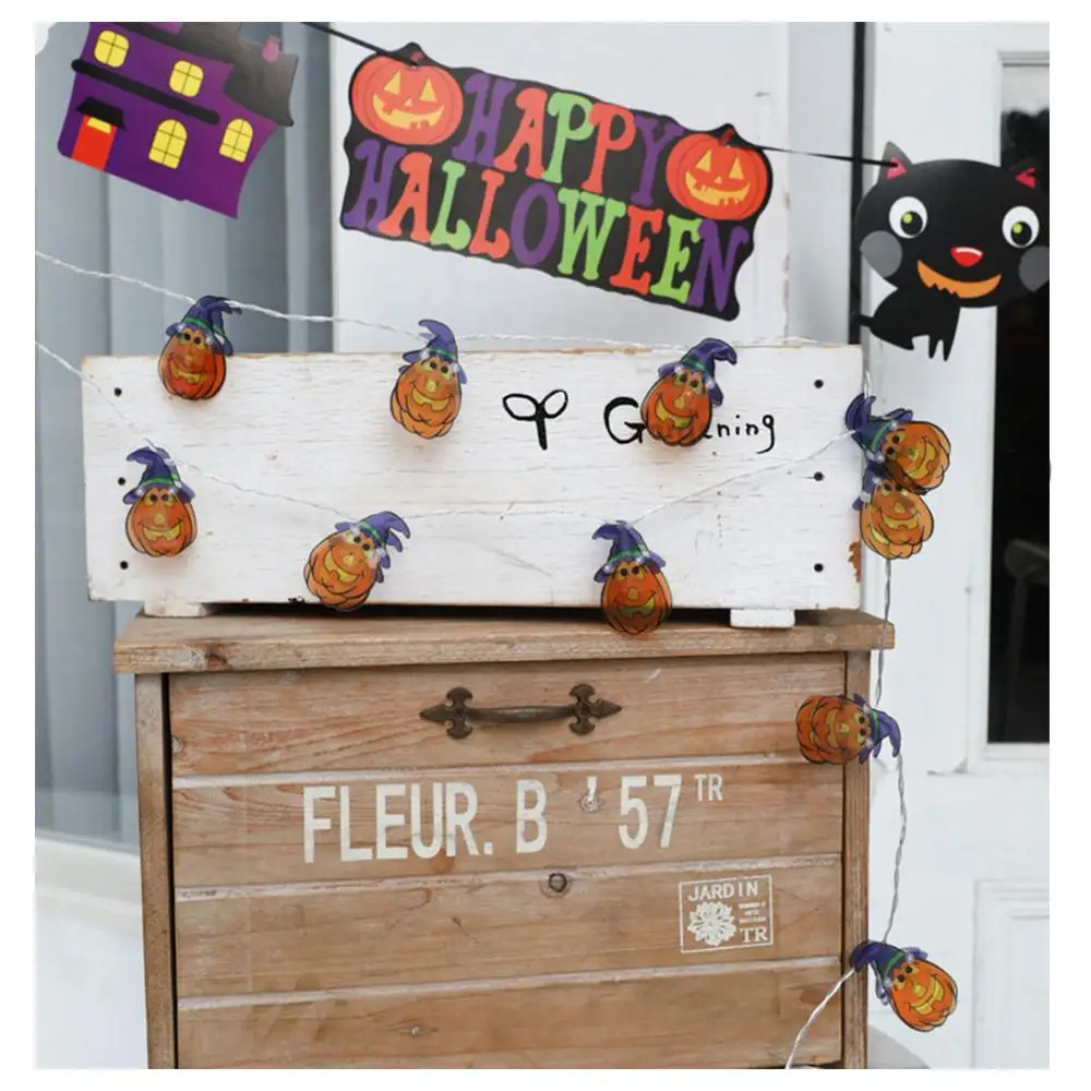 

Halloween Pumpkin ghost Light Strings LED light Wedding Birthday Halloween Christmas Home Decor Candle