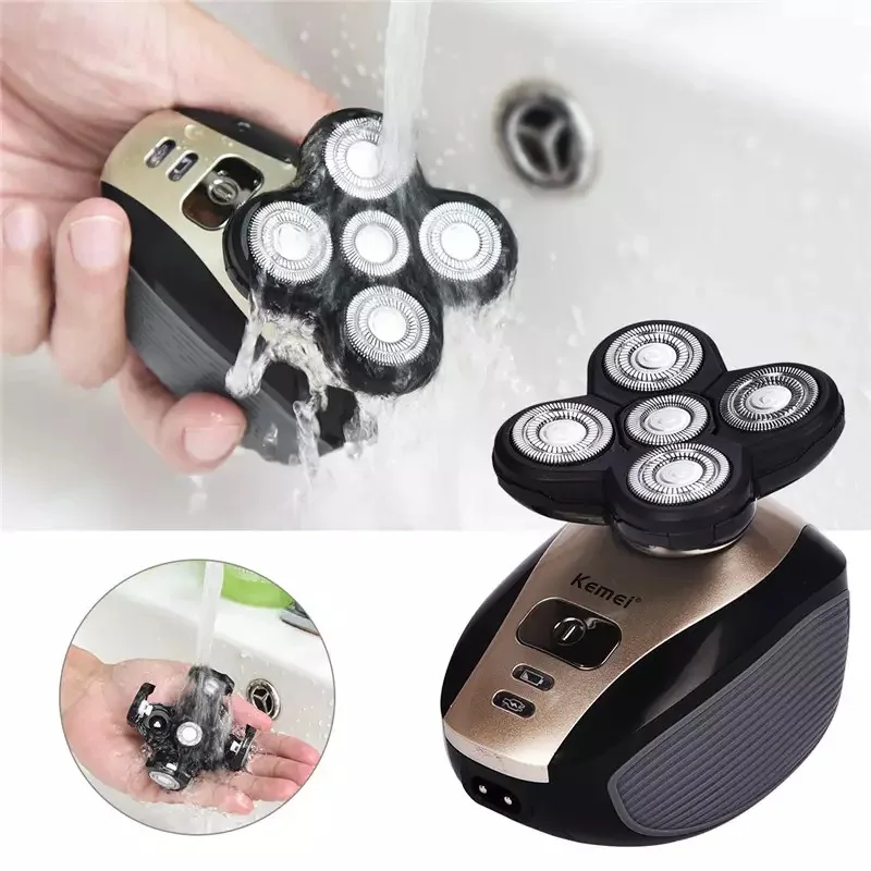 Бритва Kemei электробритва бритва 5 в 1 для мужчин триммер носа чистка лица