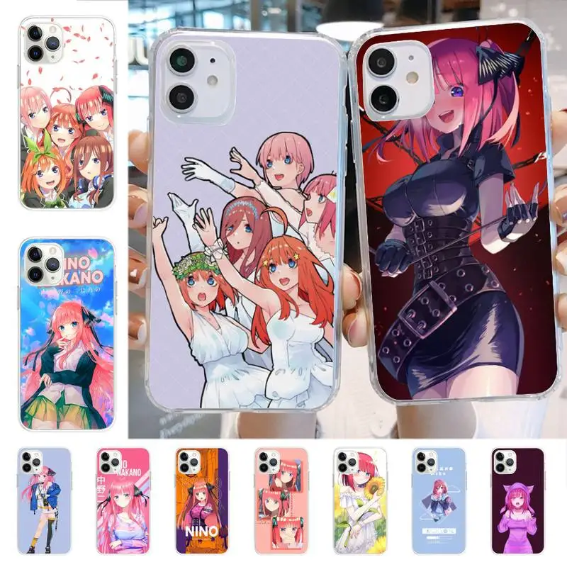 

Nakano Nino Anime Cute Girl Phone Case for iphone 13 11 12 pro XS MAX 8 7 6 6S Plus X 5S SE 2020 XR case