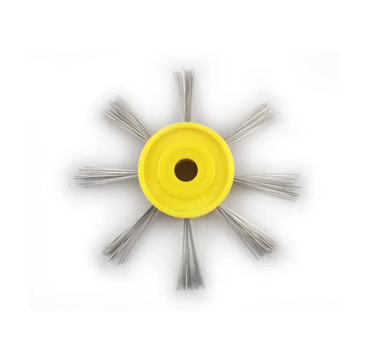 

0.40mm Mounted Matt Wire Brush Yellow Color,Good quality Polishing Supplies Wholesale & Retail