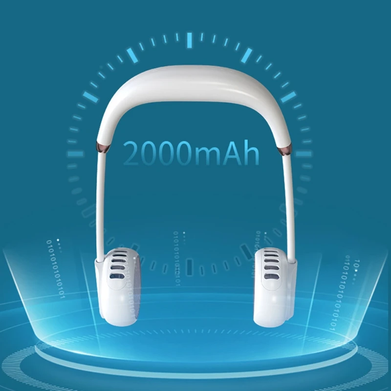 

Silent Bladeless Necklace Fan Portable Hanging Neck Fan USB Charging Small Air Cooler Multipurpose Creative Summer Tool K3NC