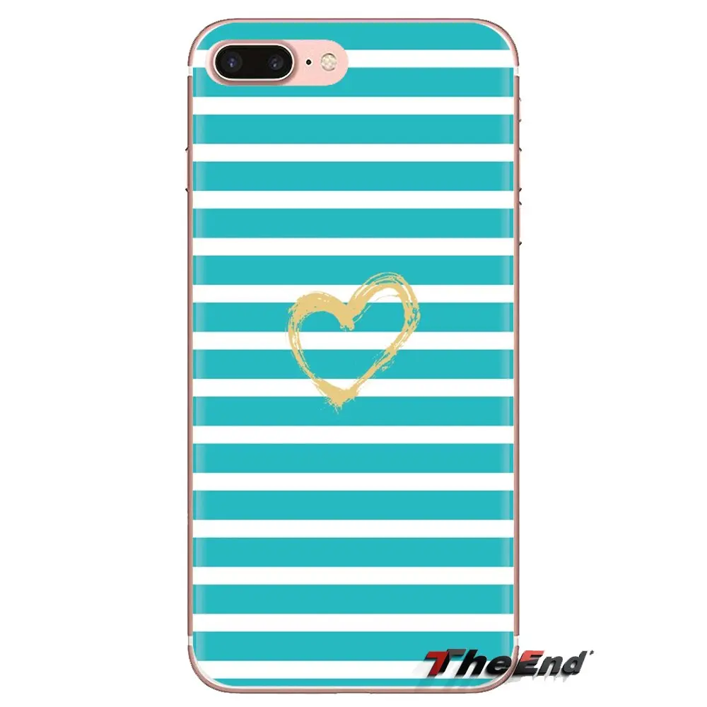 Чехол для телефона Горячая Марокканская Мятная Золотая Полоска samsung Galaxy S2 S3 S4 S5 MINI