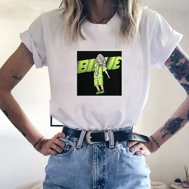 Новинка Billie Eilish белая футболка Черная Мужская футболка Titanfall BE Logo Print Модальные Мягкие Летние топы с коротким рукавом Homme - Цвет: 14