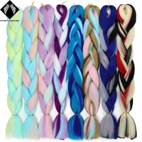 synthetic twist braids braiding hair extensions jumbo braids ombre pink purple synthetic hair wholesale crochet hair