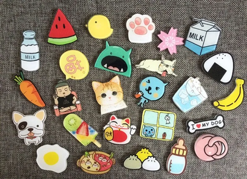 1 шт. милые Мультяшные значки на булавке Kawaii значок значки на рюкзак значки на одежду акриловые значки