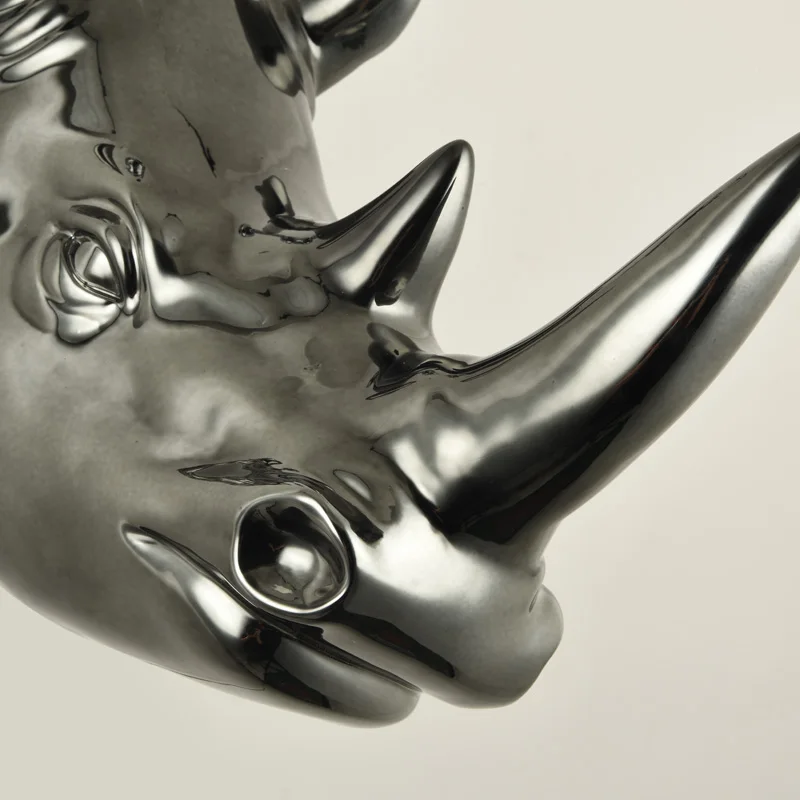 Настенный светильник в американском стиле голова носорога для гостиной