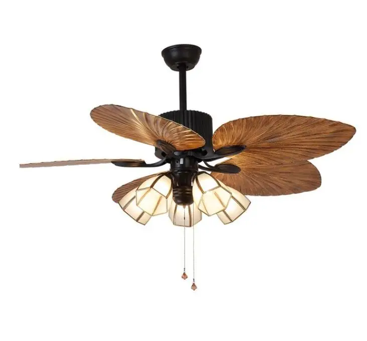 

High quality luxury European-style retro living room remote control Ceiling Fans Restaurant Living Room Fans Light