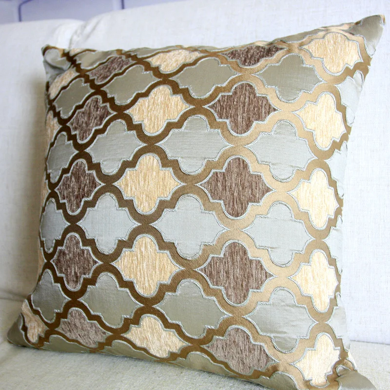 

Throw Pillows Moroccan Style Home Decorative Pillow Case Grey/Coffee Cushion Cover Chenille Pillow Case 45x45cm