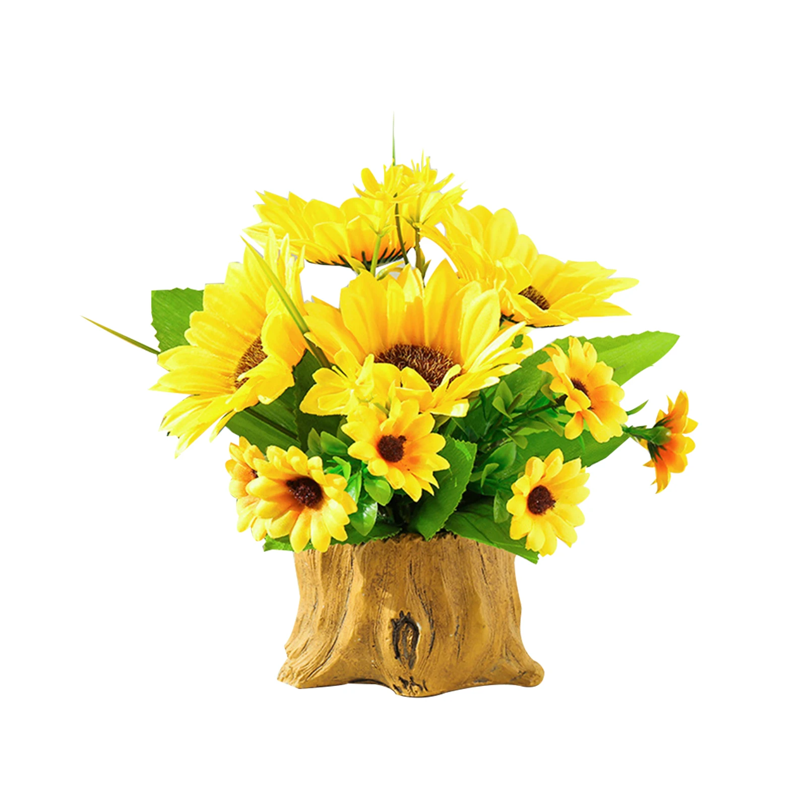 Artificial Flowers in Pot Silk Flower Arrangement Ornament Decorative Sunflower Desktop Decor for Home Office XH8Z | Дом и сад