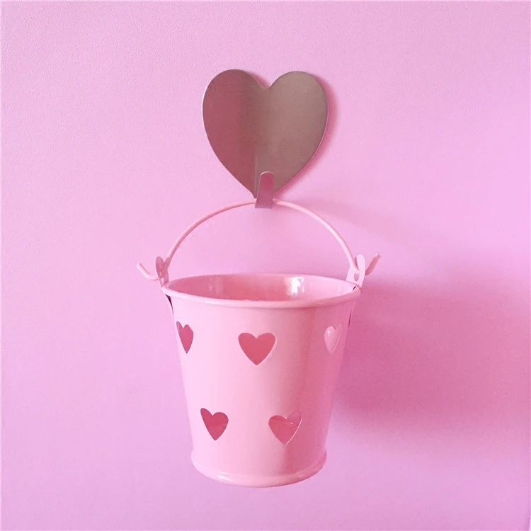 8 шт./компл. сердце выдалбливают Металлическую Пользу Ведро свадебные конфеты
