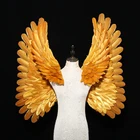Пользовательские сексуальные золотые стереоскопические танцевальные выступления карнавальные Крылья Ангела