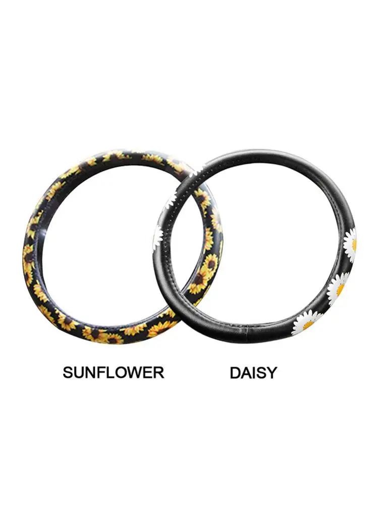 1 шт. универсальный чехол для руля с подсолнухом Нескользящий Впитывающий пот из