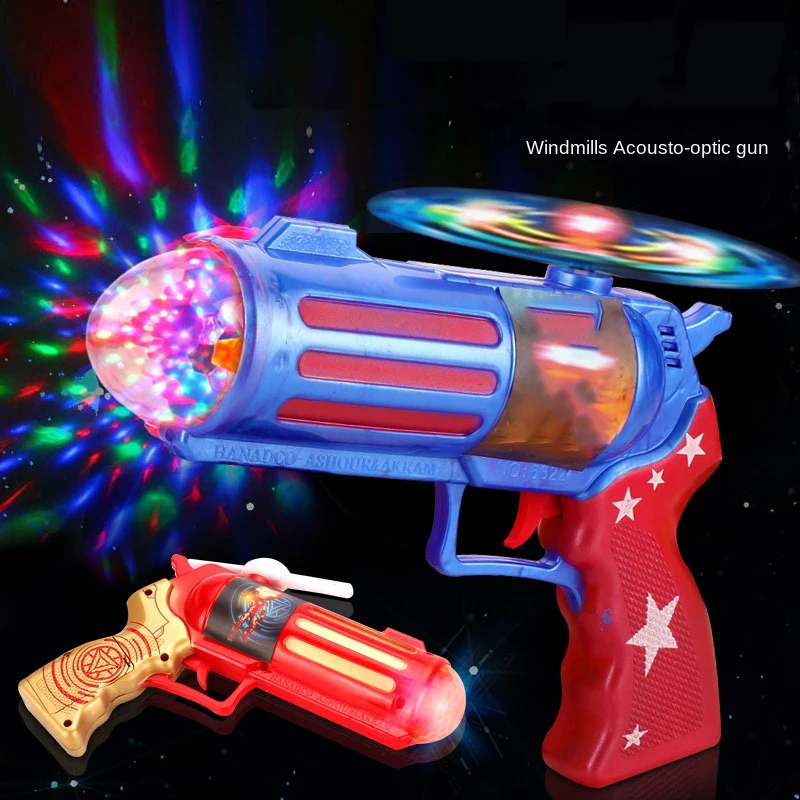 Детская игрушка красочные вращающийся пистолет для маленьких мальчиков подарок
