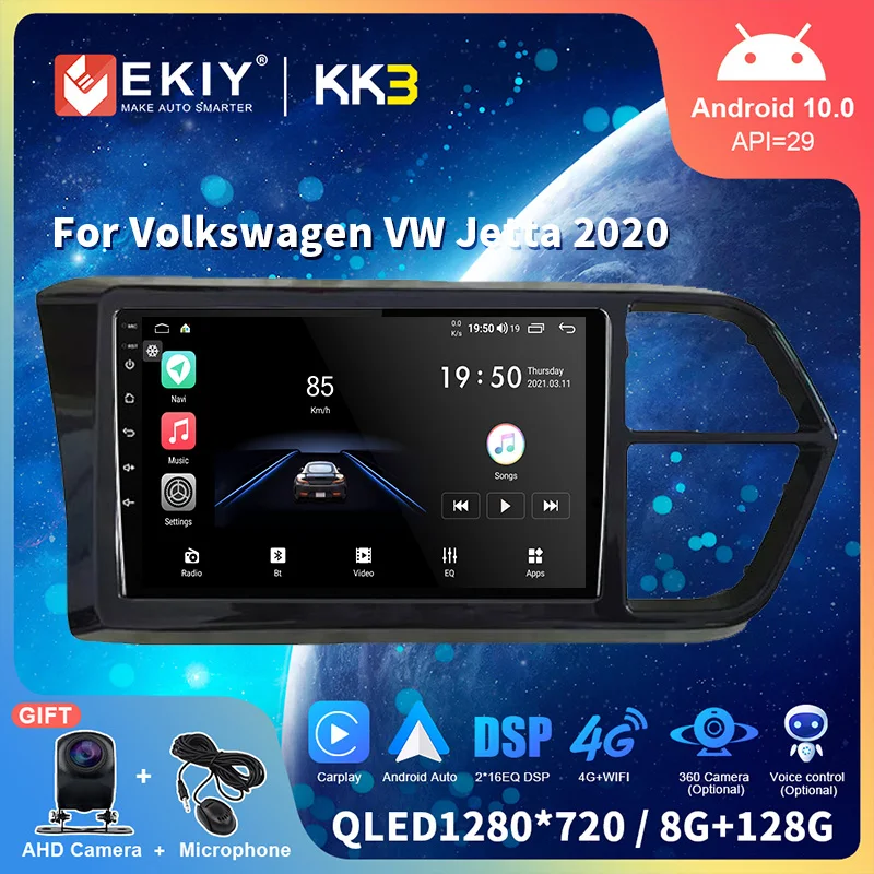 

Автомагнитола EKIY KK3 для Volkswagen, VW Jetta 2020, Android, стерео, мультимедиа, GPS-навигация, универсальная Автомагнитола для Carplay