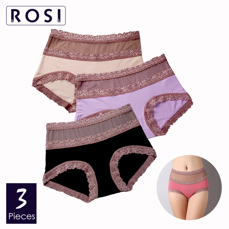 Женские кружевные трусики пикантные бамбуковые Бесшовные нижнее белье Твердые