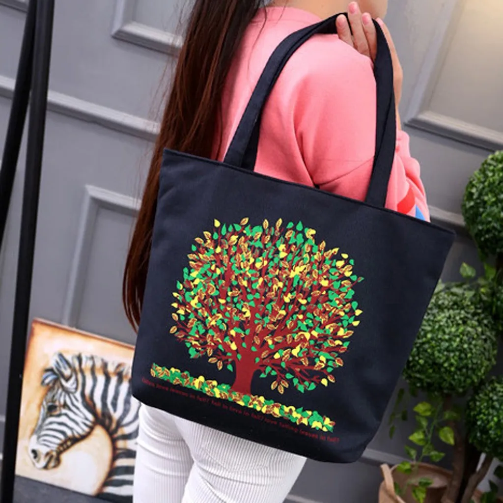 Женская сумка для покупок тоут с принтом букв Экологичная Холщовая Сумка bolsas