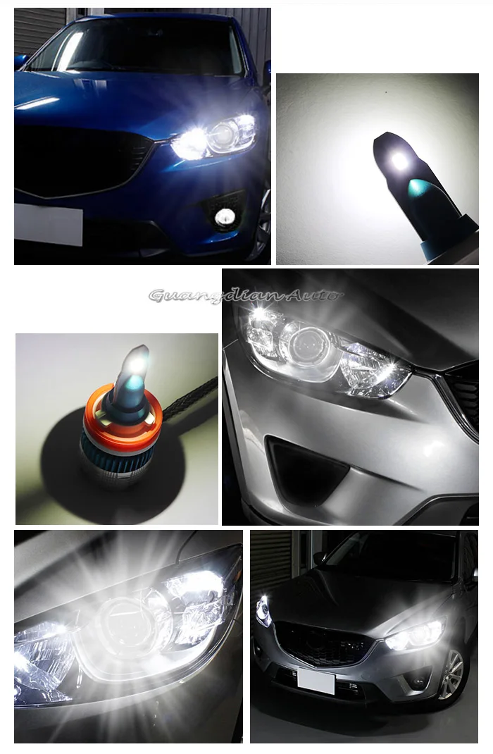 Tcart для Mazda CX-5 2013 автомобильные аксессуары H8 H9 H11 водительские Противотуманные фары Водонепроницаемые дневные ходовые Автомобильные фары