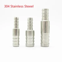 reducer connector 2 two way straight hose barb 304 stainless steeel barbed pipe fitting 6mm 8mm 10mm 12mm 14mm 16mm 20mm