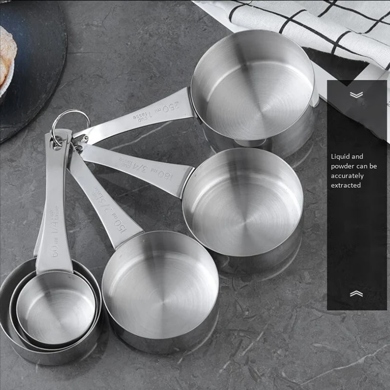 6 шт. мерные чашки Премиум штабелируемые кухонные ложки набор из нержавеющей