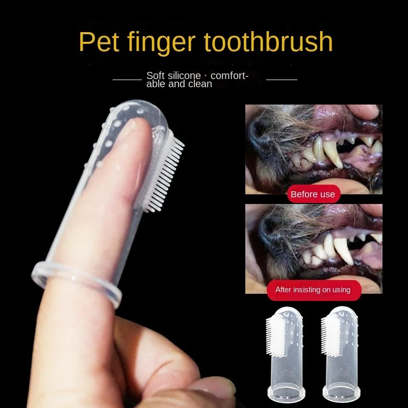 

1 PC Silicone Pet Toothbrush Cat Dog Soft Toothbrush Non-Hurt Toothbrush For Kitten Puppy Teddy Teeth Cleaning Brush Pet Supplie
