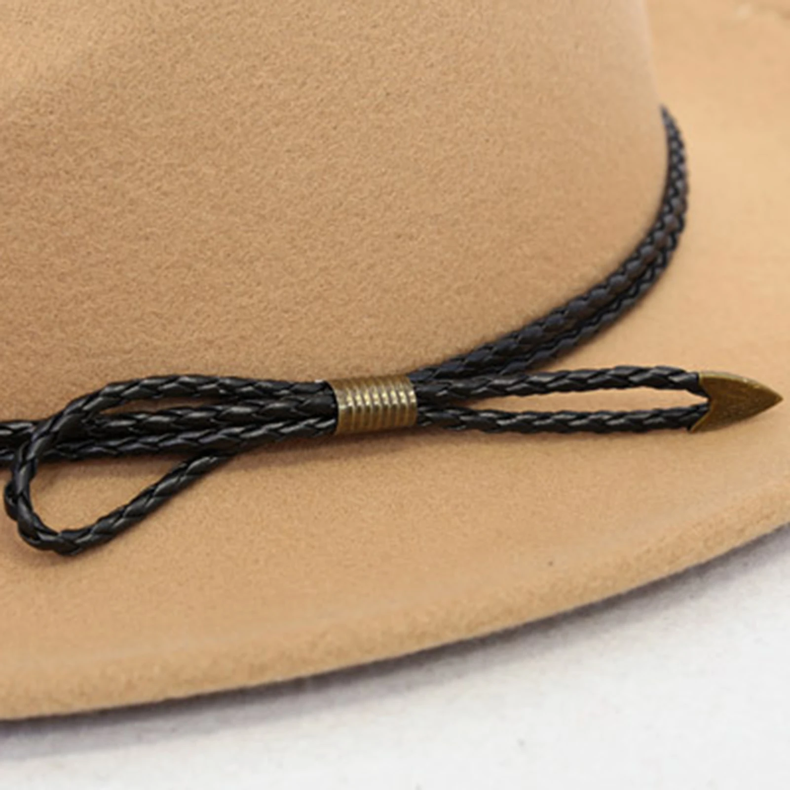 

Unisex British Style Fedora Panama Sun Hat with Faux Leather Belt Contrast Color Wide Brim Vintage Beach Cone Bucket Cap