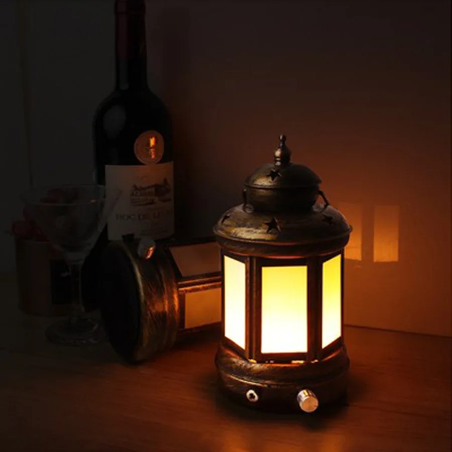 Приглушаемая железная винтажная керосиновая лампа перезаряжаемый фонарь
