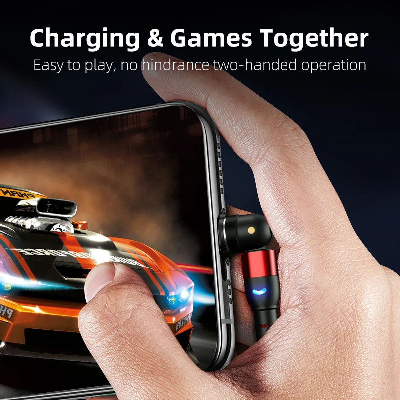 540 Degree Rotate Magnetic USB Cable For iPhone Charger Type C USB C Cable For Xiaomi Magnet Charge Micro USB Extension Cable