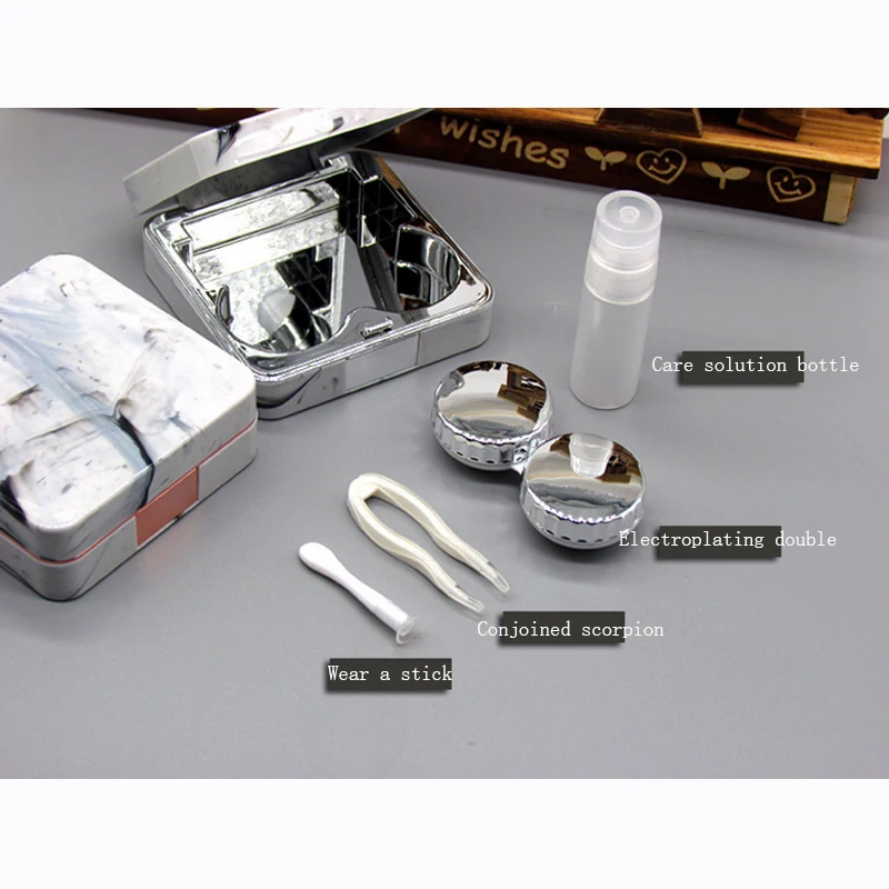 Квадратный футляр для контактных линз|Аксессуары очков| |