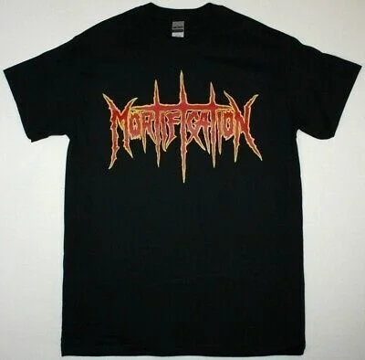 

MORTIFICATION LOGO CHRISTIAN METAL DEATH METAL GRINDCORE NEW BLACK T-SHIRT