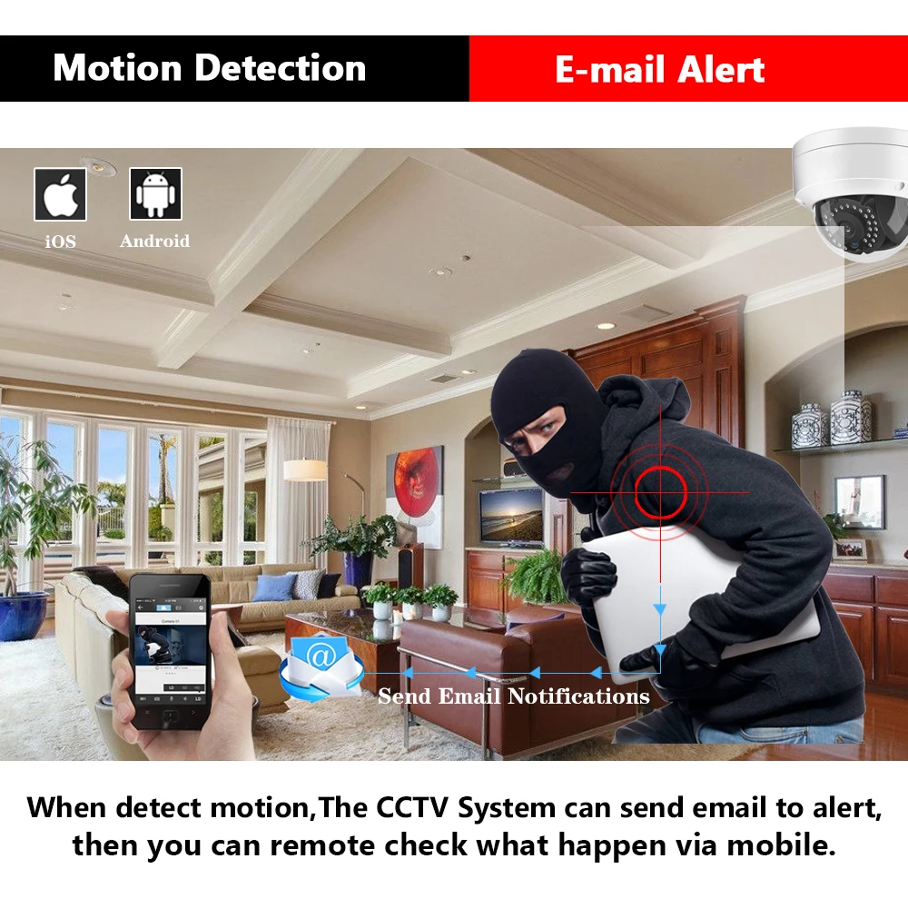 HCVAHDN 8CH POE CCTV система безопасности 5MP HD NVR Открытый Купол IP камера ИК Ночное Видение