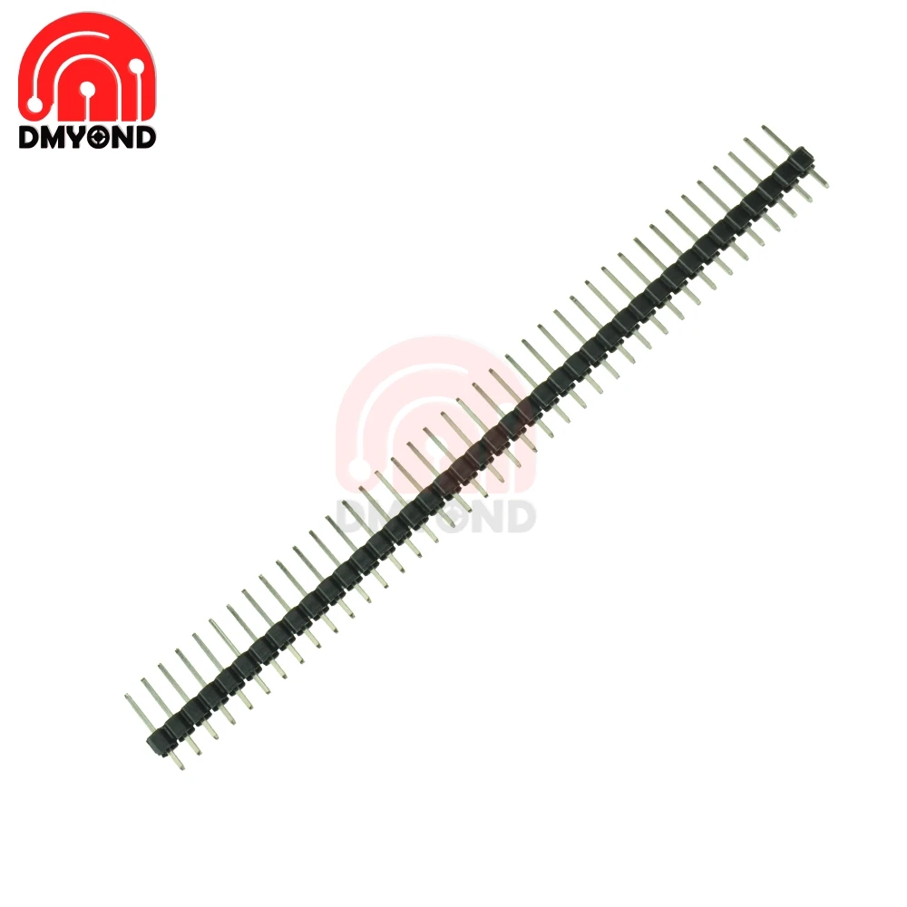 10 шт. 40-контактный одноконтактный разъем Однорядный штырь прямой полоса черный 2