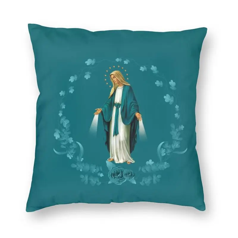 

Наволочки в скандинавском стиле с изображением Святой Марии, 40x40 см, мягкие подушки с изображением католической Девы Марии для дивана, квадр...