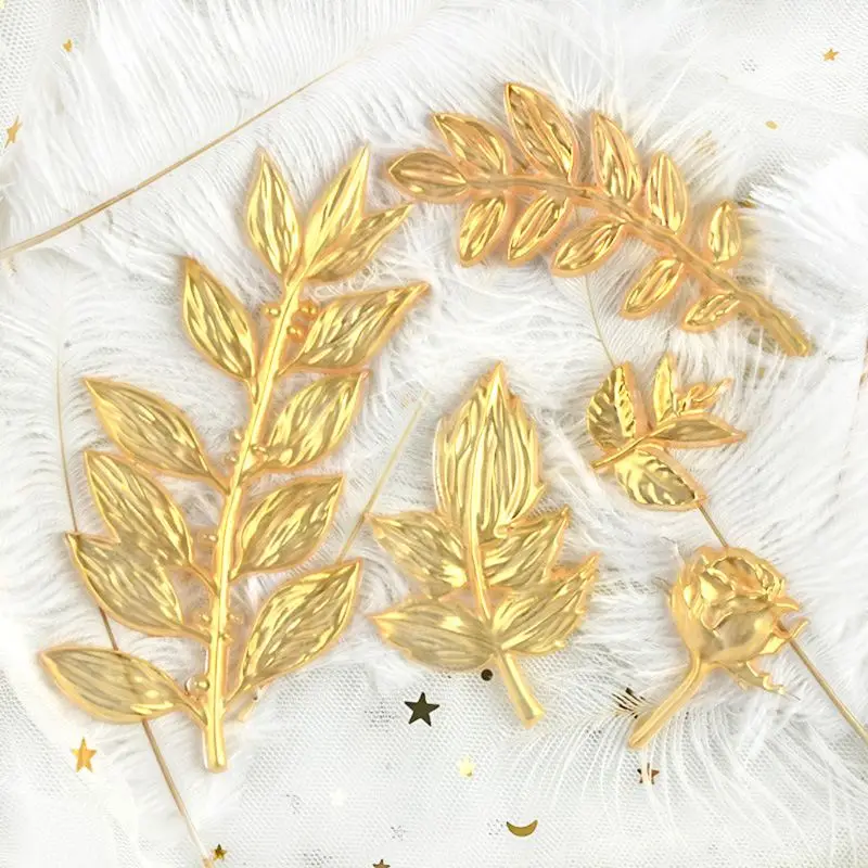 Роза цветок листья кулон эпоксидная смола силиконовая форма для изготовления