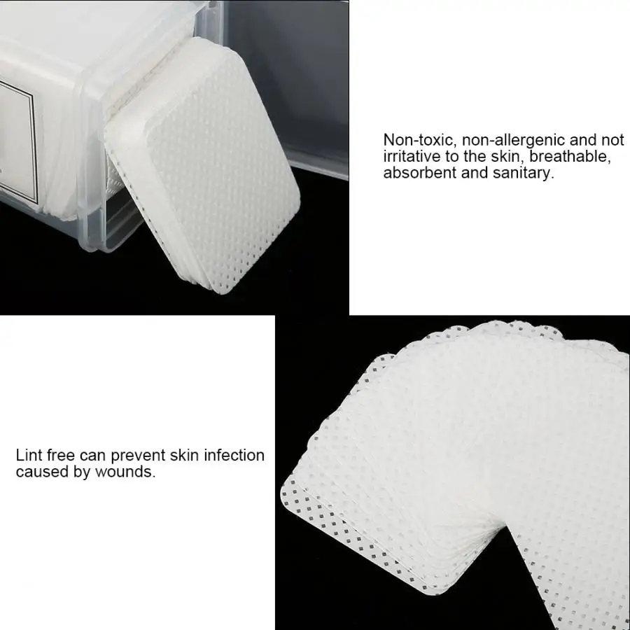 200 шт./компл. средство для снятия гель лаков ногтей салфетки очистки Безворсовая