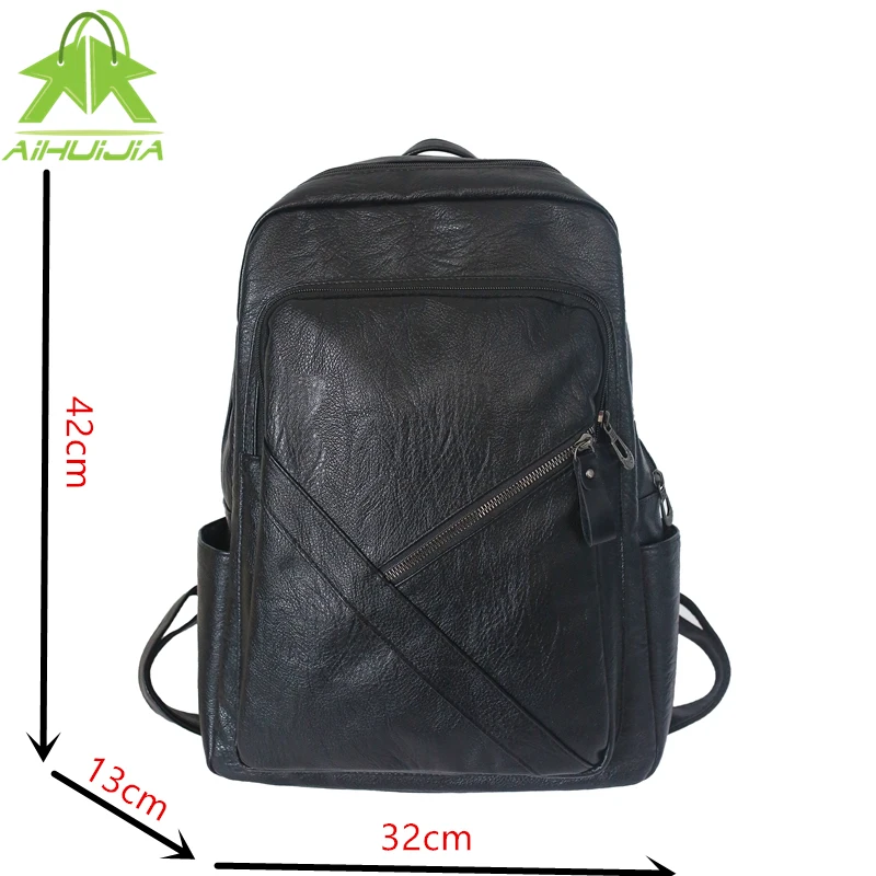 

Fashion Unisex Multifunction Backpack High Capacity Student School Bag The New High Quality Pu Leather Travel Women Shoulder Bag