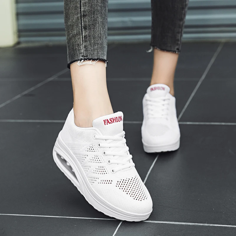 

Женские кроссовки из дышащей сетчатой ткани, спортивные, для бега, Повседневная модная обувь для девушек и женщин