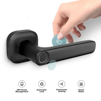 Smart Bluetooth Remote Control Storage Fingerprint Keyless Lock Electric Wifi APP Unlock Biometrics Security Home Door Lock