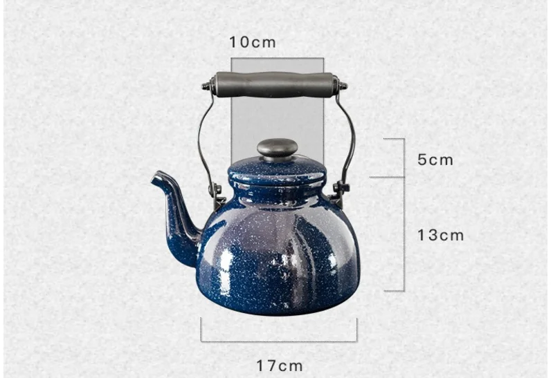 

2L Thick starry enamel kettle wineware coffee pot induction cooker universal household kitchen cold kettle tea milk heating pot