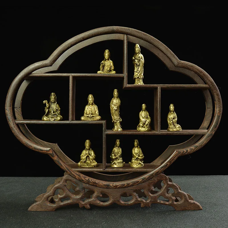 Винтажные искусственные статуи 10 шт. статуэтки Гуаньинь Бодхисаттвы портативные