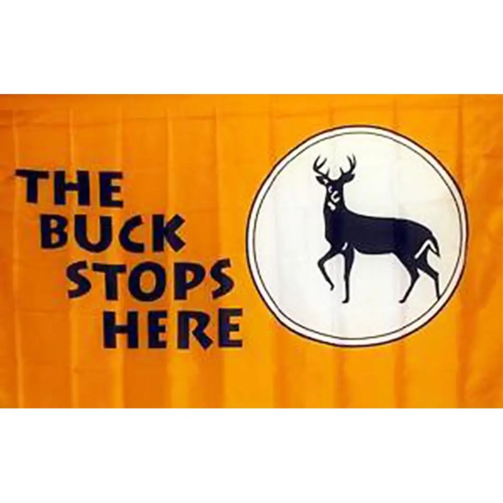 

3x5FT The Buck Stops Here Redneck Flag banner150X90CM 100D Polyester brass grommets custom flag