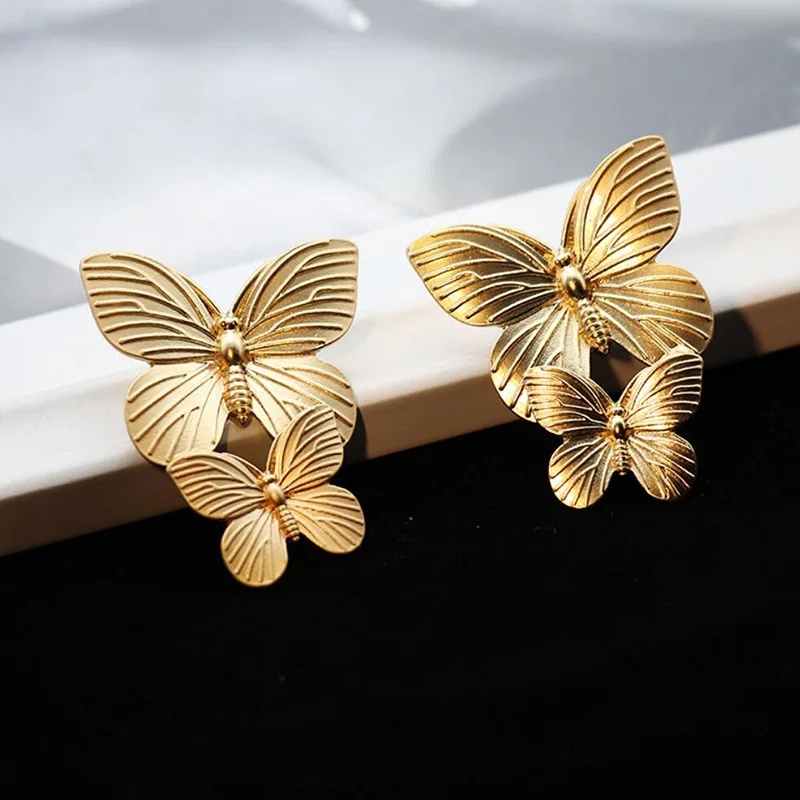 

2021 New Fashion Jewelry The Butterfly Statement Gold Earrings Acrylic Earrings Luxury Gifts For Women