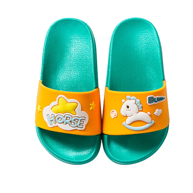 

slippers summer 2020 new edition cute cartoon carousel bathing home boys and girls children's cool slippers summer