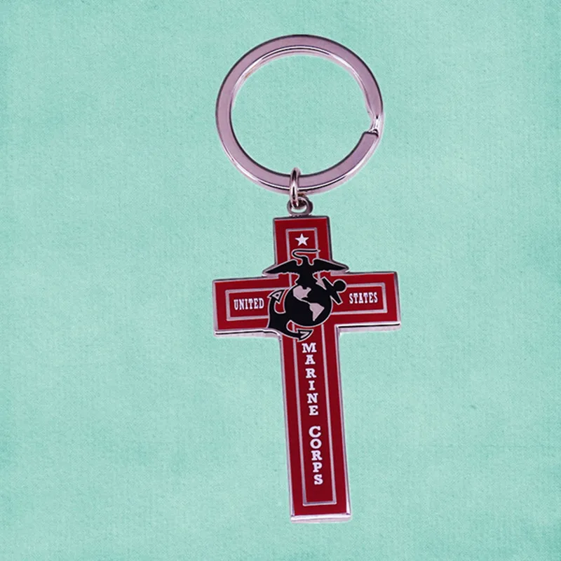 Брелок USMC с логотипом морской пехоты США глобус орлом и якорем эмблема EGA