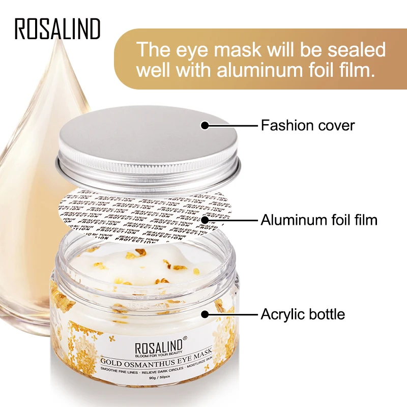 Гидрогелевые патчи для глаз ROSALIND маска коллаген Золото османтуса против морщин