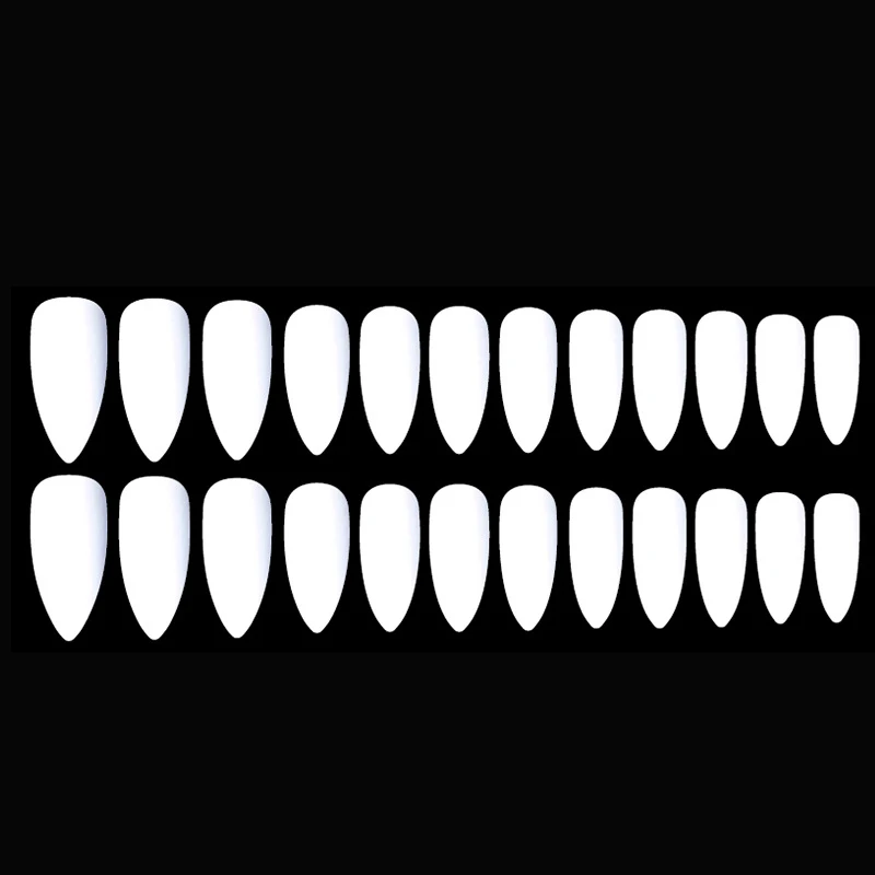 24 шт. накладные ногти с острым носком съемные наконечники для наращивания ногтей