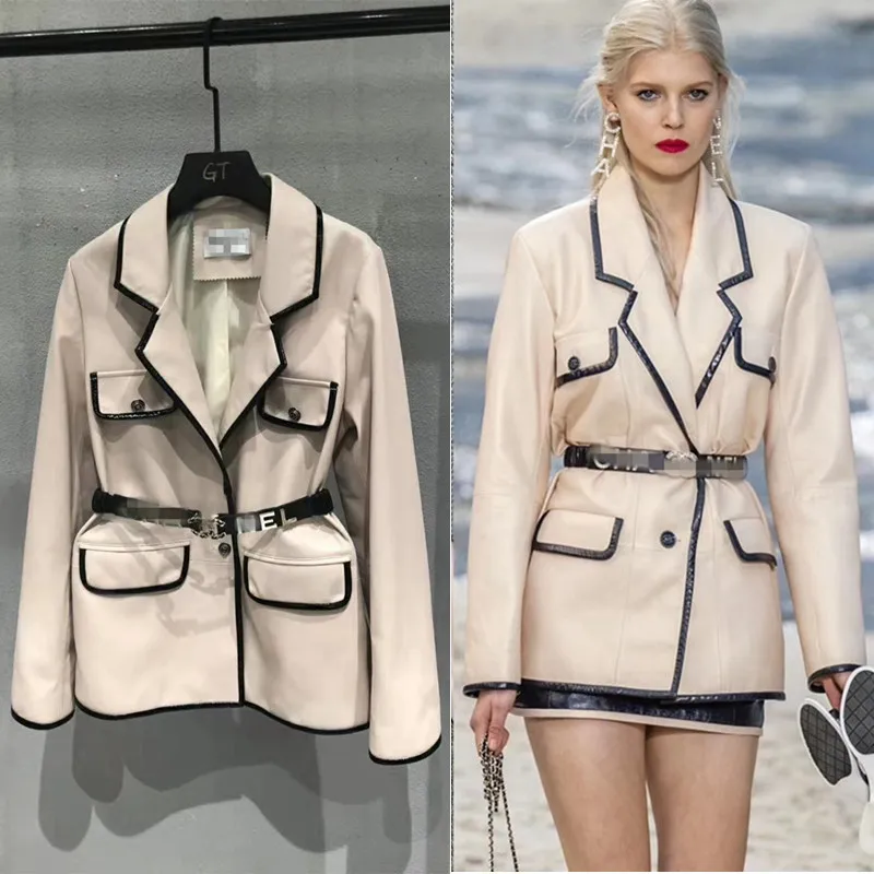 

Woman Coats 100% Natural 2020 Fashion Sheepskin Leather Windbreaker Female Jackets Best Sellers